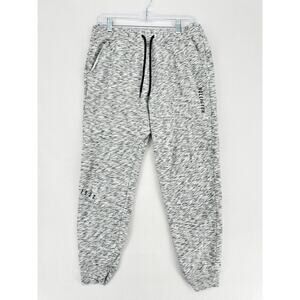 Hollister Mens Jogger Sweatpants M Gray Heather Drawstring Logo 1922